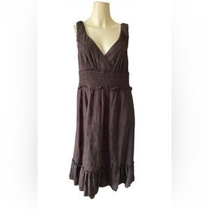 Antonio Melani Sleeveless midi summer dress, Women’s size 12, brown